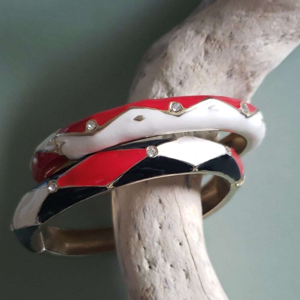 Statement Enamel Bracelets - image 1